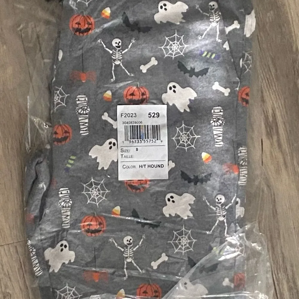 New Gymboree Boys Halloween Fleece Jogger Pants Trick Or Treat Fall Gray Size 8